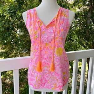 Lilly Pulitzer - Pink Pout Lauren Tassel Top-XL